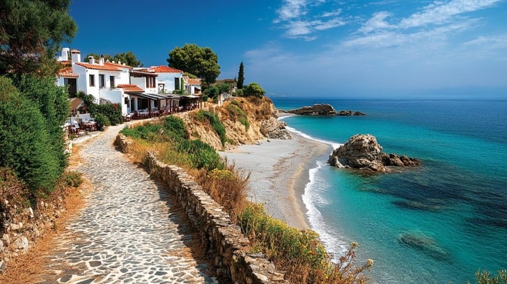 Image of Mediterranean coastal town